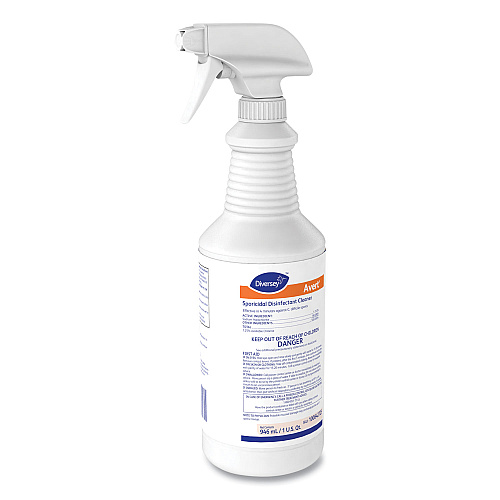 Diversey Avert Sporicidal Disinfectant Cleaner, 32 oz Spray Bottle, 12/Carton (100842725)