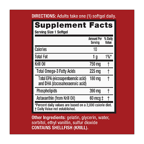 MegaRed Ultra Concentration Omega-3 Krill Oil Softgel, 120 Count (10065)