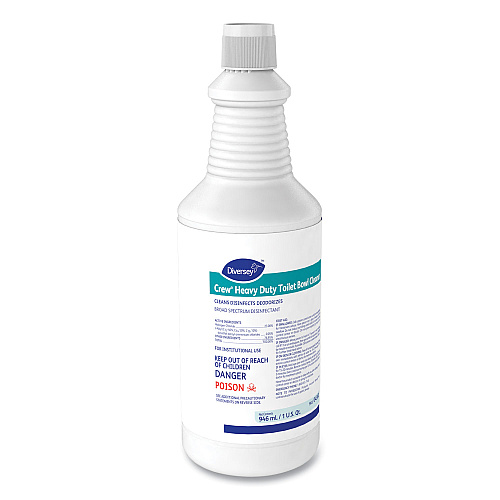 Diversey Crew Heavy Duty Toilet Bowl Cleaner, Minty, 32 oz Squeeze Bottle, 12/Carton (04560)
