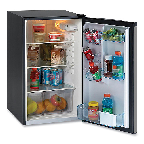 Avanti 4.4 Cu.Ft. Auto-Defrost Refrigerator, 19.25 x 22 x 33, Black with Stainless Steel Door (AR4456SS)