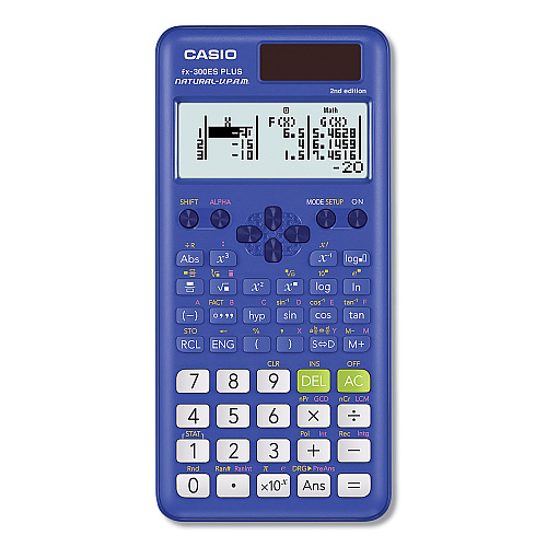 Casio FX-300ES Plus 2nd Edition Scientific Calculator, 16-Digit LCD, Blue (300ESPLS2BU)