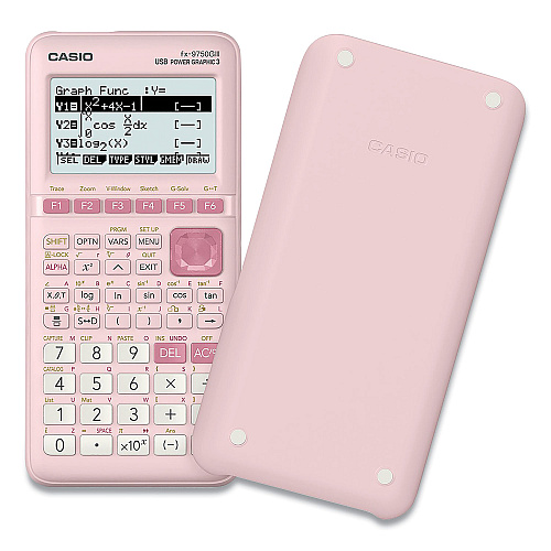 Casio FX-9750GIII 3rd Edition Graphing Calculator, 21-Digit LCD, Pink (FX9750GIIIPK)