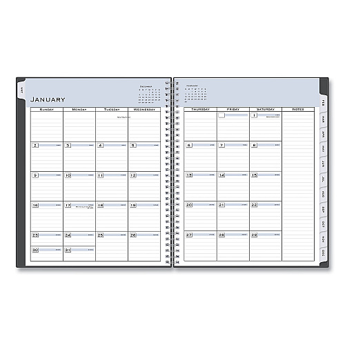 Blue Sky Passages Appointment Planner, 11 x 8.5, Charcoal Cover, 12-Month (Jan to Dec): 2026 (100009)