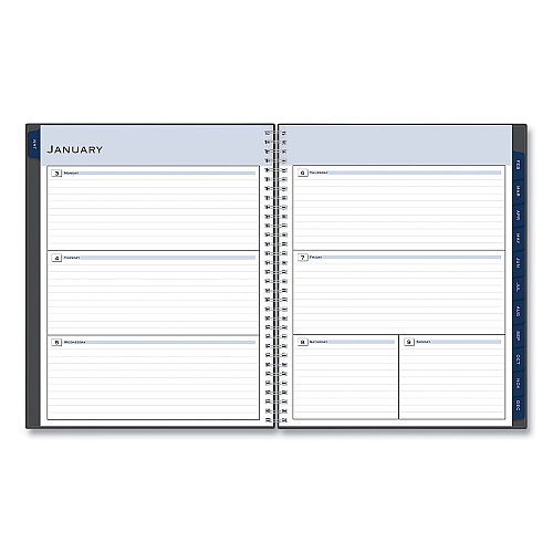 Blue Sky Passages Weekly/Monthly Planner, 11 x 8.5, Charcoal Cover, 12-Month (Jan to Dec): 2026 (100008)