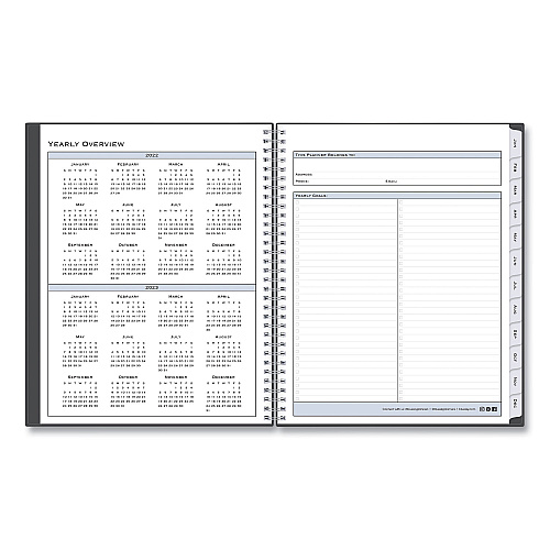 Blue Sky Passages Appointment Planner, 11 x 8.5, Charcoal Cover, 12-Month (Jan to Dec): 2026 (100009)