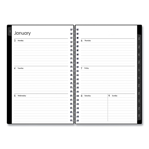 Blue Sky Enterprise Weekly/Monthly Planner, 8 x 5, Black Cover, 12-Month (Jan to Dec): 2026 (111291)