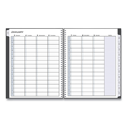 Blue Sky Passages Appointment Planner, 11 x 8.5, Charcoal Cover, 12-Month (Jan to Dec): 2026 (100009)