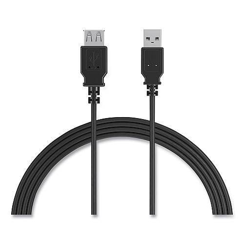 NXT Technologies USB 2.0 Extension Cable, 6 ft, Black (24400022)
