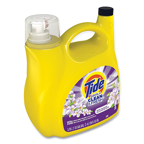 Tide Simply Clean and Fresh Laundry Detergent, Berry Blossom, 89 Loads, 128 oz Pump Bottle (58710)