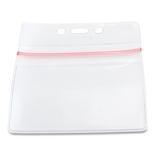 SICURIX Sealable Cardholder, Horizontal, 3.75 x 2.62, Clear, 50/Pack (BAU47830)