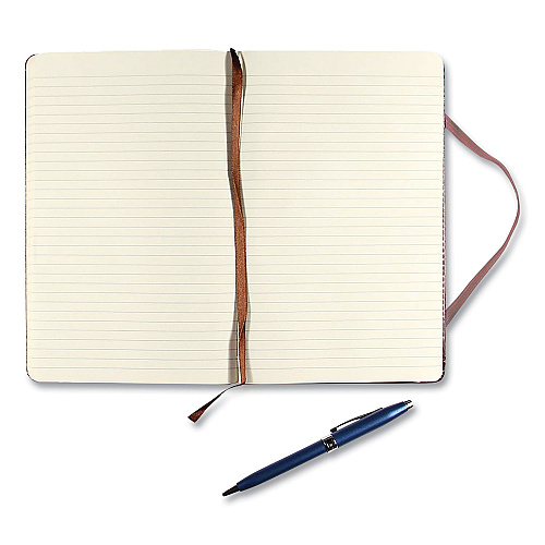 Markings by C.R. Gibson Bonded Leather Journal, 1-Subject, Narrow Rule, Brown Cover, (240) 8.25 x 5 Sheets (MJ54792)