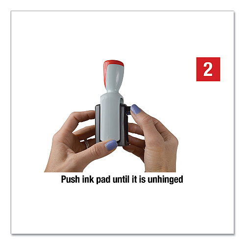 2000 PLUS Model S 360 Self-Inking Two-Color Message Dater, 5 Years, ENTERED/FAXED/PAID/RECEIVED, 1.81" x 1.25", Blue/Red Ink (032519)