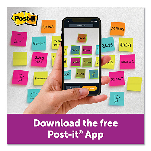 Post-it Pad Collection Assortment Pack, 3" x 3", Energy Boost and Supernova Neon Color Collections, 45 Sheets/Pad, 15 Pads/Pack (65415SSMLTI2)
