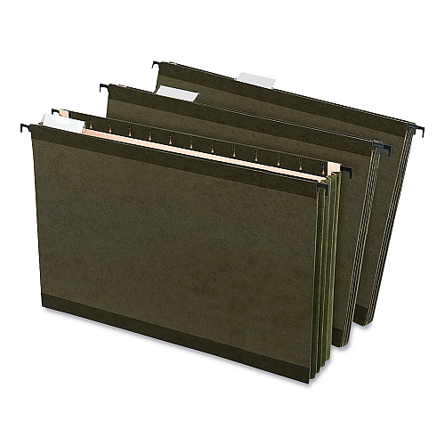Pendaflex SureHook Hanging Pocket File, Legal Size, 1/5-Cut Tabs, Standard Green, 4/Pack (09317)