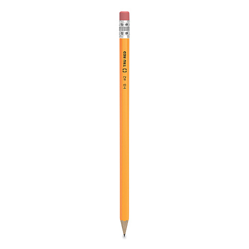 TRU RED Wooden Pencil, HB (#2), Black Lead, Yellow Barrel, 48/Pack (24424026)