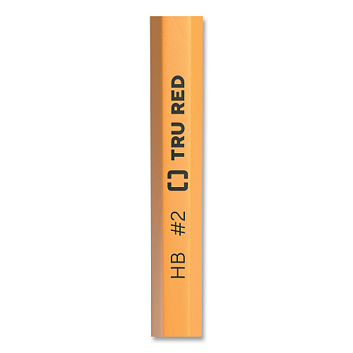 TRU RED Wooden Pencil, HB (#2), Black Lead, Yellow Barrel, 48/Pack (24424026)