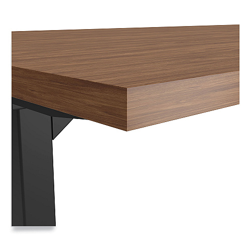 Union & Scale Essentials Electric Sit-Stand Desk, 55.1" x 27.5" x 25.9" to 51.5", Espresso/Black (24388477)