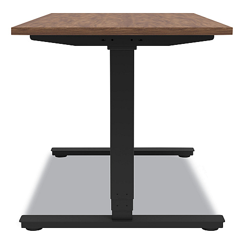 Union & Scale Essentials Electric Sit-Stand Desk, 55.1" x 27.5" x 25.9" to 51.5", Espresso/Black (24388477)