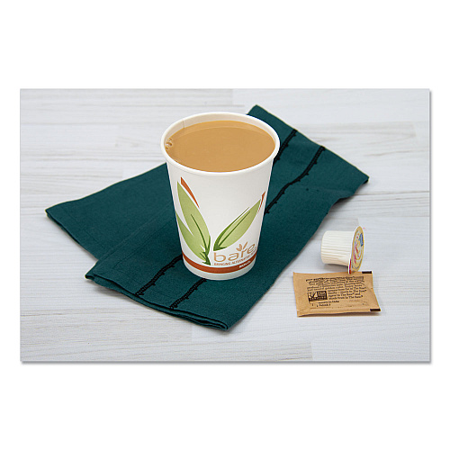SOLO Bare Eco-Forward Recycled Content PCF Paper Hot Cups, ProPlanet Seal, 12 oz, Green/White/Beige, 1,000/Carton (412RCN)