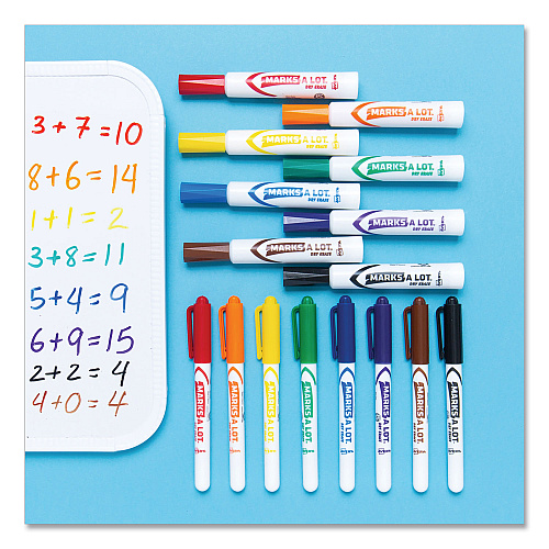 Avery MARKS A LOT Pen-Style Dry Erase Marker Value Pack, Medium Chisel Tip, Assorted Colors, 24/Set (29860)
