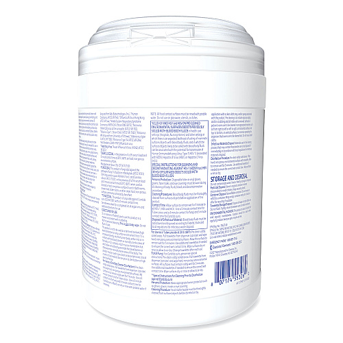 Diversey Oxivir TB Disinfectant Wipes, 6 x 6.9, Characteristic Scent, White, 160/Canister, 4 Canisters/Carton (101105152)