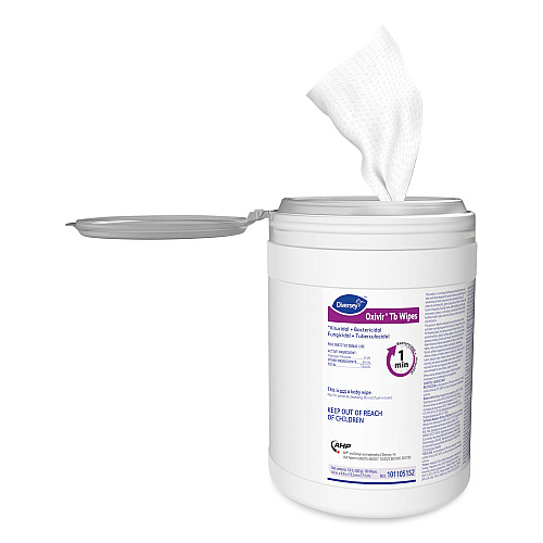 Diversey Oxivir TB Disinfectant Wipes, 6 x 6.9, Characteristic Scent, White, 160/Canister, 4 Canisters/Carton (101105152)