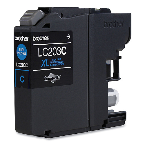 Brother LC203C Innobella High-Yield Ink, 550 Page-Yield, Cyan