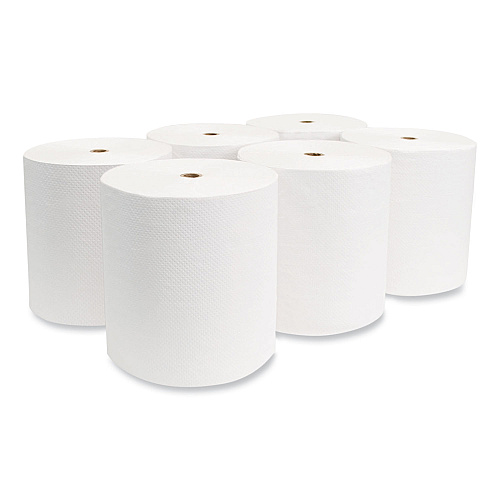 Morcon Paper Valay Proprietary Roll Towels, 1-Ply, 8" x 800 ft, White, 6 Rolls/Carton (VW888)