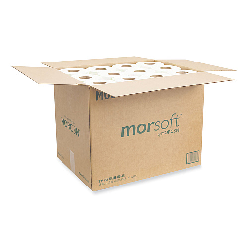 Morsoft&reg; Standard Toilet Paper, 2-Ply, 600 Sheets, 48 Rolls (M600)