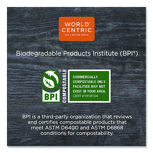 World Centric TPLA Compostable Cutlery, Knife, 6.7", White, 1,000/Carton (KNPS6)
