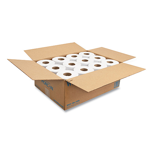 Morcon Paper Morsoft Universal Roll Towels, 1-Ply, 8" x 350 ft, White, 12 Rolls/Carton (W12350)