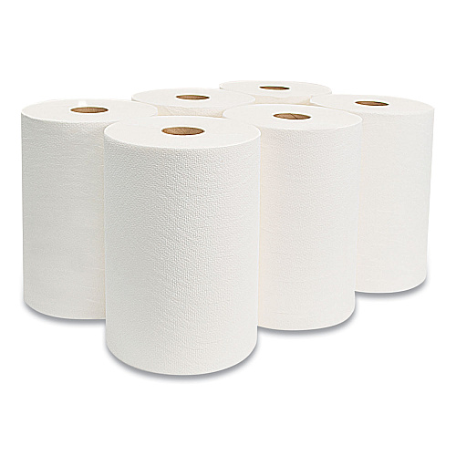 Morcon Paper 10 Inch TAD Roll Towels, 1-Ply, 10" x 550 ft, White, 6 Rolls/Carton (VT106)