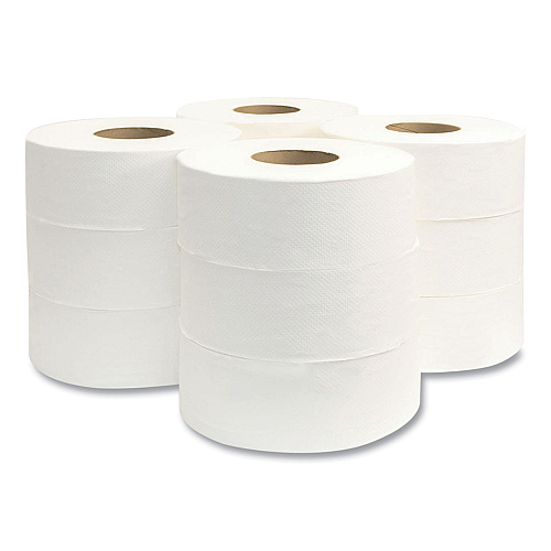 Morcon&reg; Jumbo Roll Toilet Paper, 2-Ply, White, 700-ft., 12 Rolls (29)