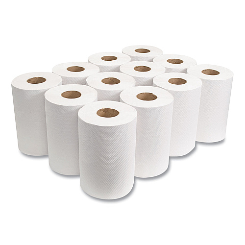 Morcon Paper Morsoft Universal Roll Towels, 1-Ply, 8" x 350 ft, White, 12 Rolls/Carton (W12350)
