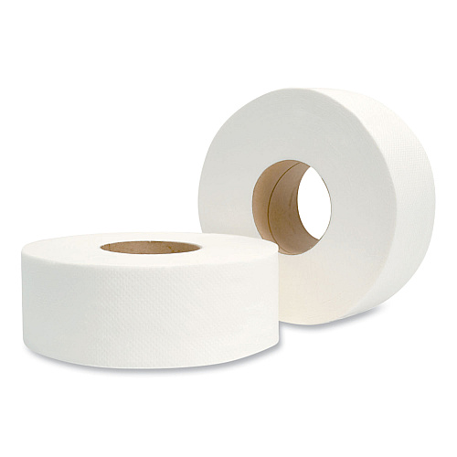 Morcon&reg; Jumbo Roll Toilet Paper, 2-Ply, White, 500-ft., 12 Rolls (129X)