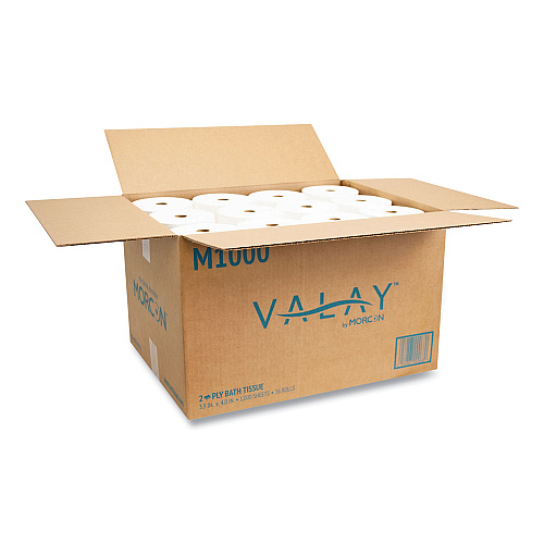 Morcon Valay Small Core Toilet Paper, 2-Ply, 1000 Sheet Rolls, 36 Rolls (M1000)