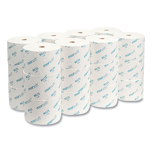Morcon&reg; Small Core Toilet Paper, 1-Ply, 2500 Sheets, 24 Rolls (M125)