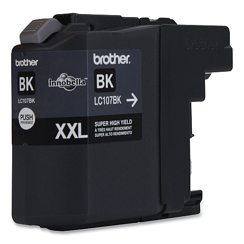 Brother LC107BK Innobella Super High-Yield Ink, 1,200 Page-Yield, Black