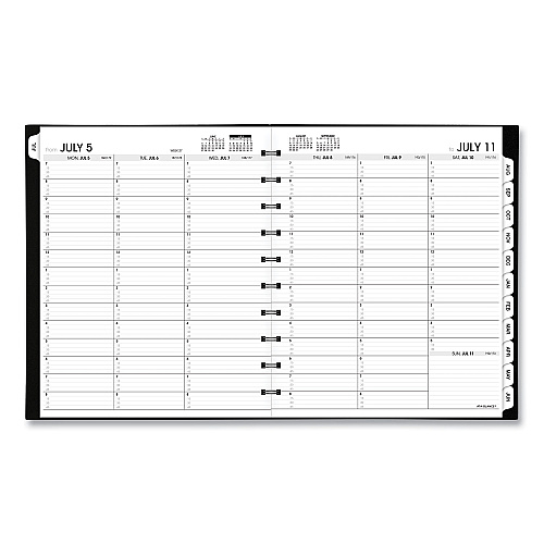 AT-A-GLANCE Executive 2025 Appointment Book Planner, Weekly & Monthly, 8-1/4" X 11", Large, Zipper, Black - View #12