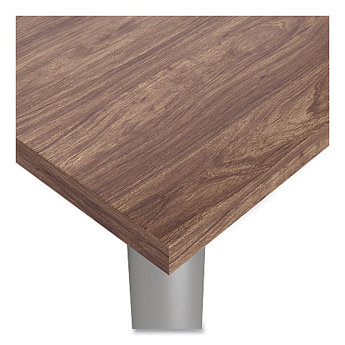 Union & Scale Essentials Writing Table-Desk with Integrated Power Management, 59.7" x 29.3" x 28.8", Espresso/Aluminum (24398967)