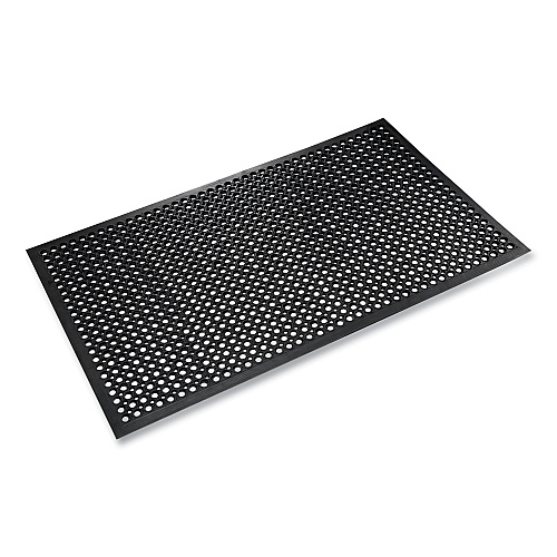 Crown Mats Safewalk-Light Drainage Safety Mat, Rubber, 36 x 60, Black (WSCT35BK)