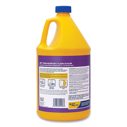 Zep Commercial Stain Resistant Floor Sealer, Unscented, 1 gal, 4/Carton (ZUFSLR128CT)