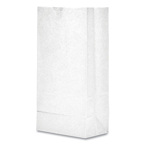 General Grocery Paper Bags, #10 Size, 6.31" x 4.19" x 13.38", White, 500/Bundle (GW10500)