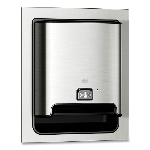 Tork Image Design Matic Hand Towel Roll Dispenser with Intuition Sensor, In-Wall Recessed, 17.64 x 7.87 x 20.55, Stainless Steel (461223)