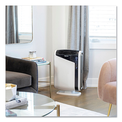 Fellowes AeraMax DX95 Large Room Air Purifier, 600 sq ft Room Capacity, White (9320801)
