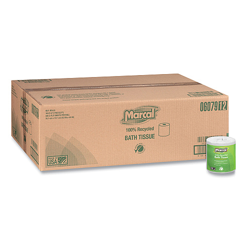Marcal&reg; Standard Toilet Paper, 2-Ply, White, 330 Sheets, 48 Rolls (6079)
