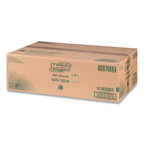 Marcal&reg; Standard Toilet Paper, 2-Ply, White, 330 Sheets, 48 Rolls (6079)
