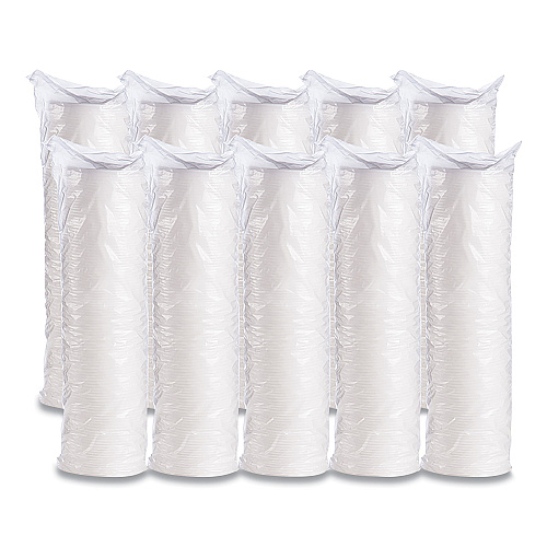 Dart Plastic Lids for Foam Cups, Bowls and Containers, Vented, Fits 6-14 oz, White, 100/Pack, 10 Packs/Carton (12JL)