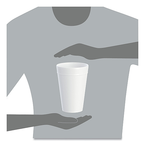 Dart Foam Drink Cups, 32 oz, White, 25/Bag, 20 Bags/Carton (32TJ32)