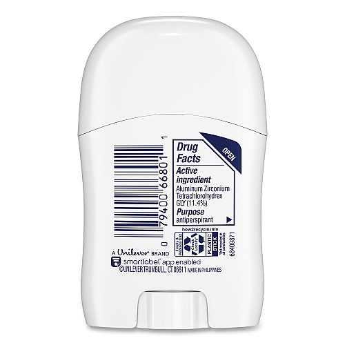 Dove Invisible Solid Antiperspirant Deodorant, Floral Scent, 0.5 oz, 36/Carton (66801CT)